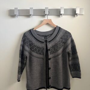 New York & Company Gray Knit Cardigan